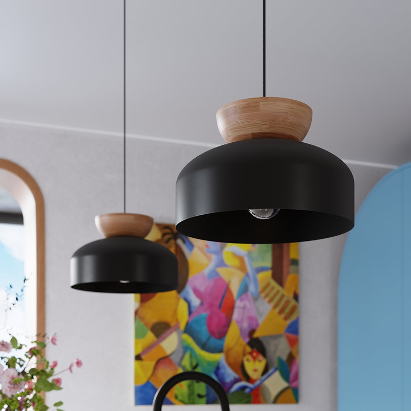 1 - Light Natural Pendant, Black
