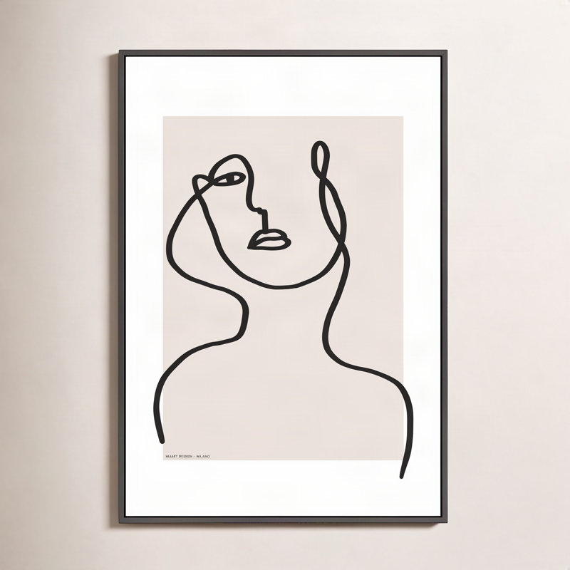 «Figure and Form 3» par Romina Gadler - Art mural encadré, H 20 po x l 14 po x P 1,25 po, Toile encadrée noire