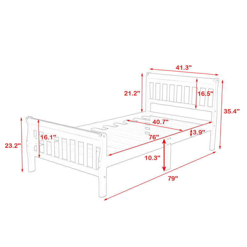 Lit plateforme Diar, Blanc