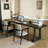 Black Rectangular Solid Wood Writing desk
