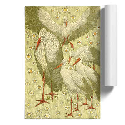 Van Hoytema, Theo Stork Family by Theo van Hoytema - Frameless Print