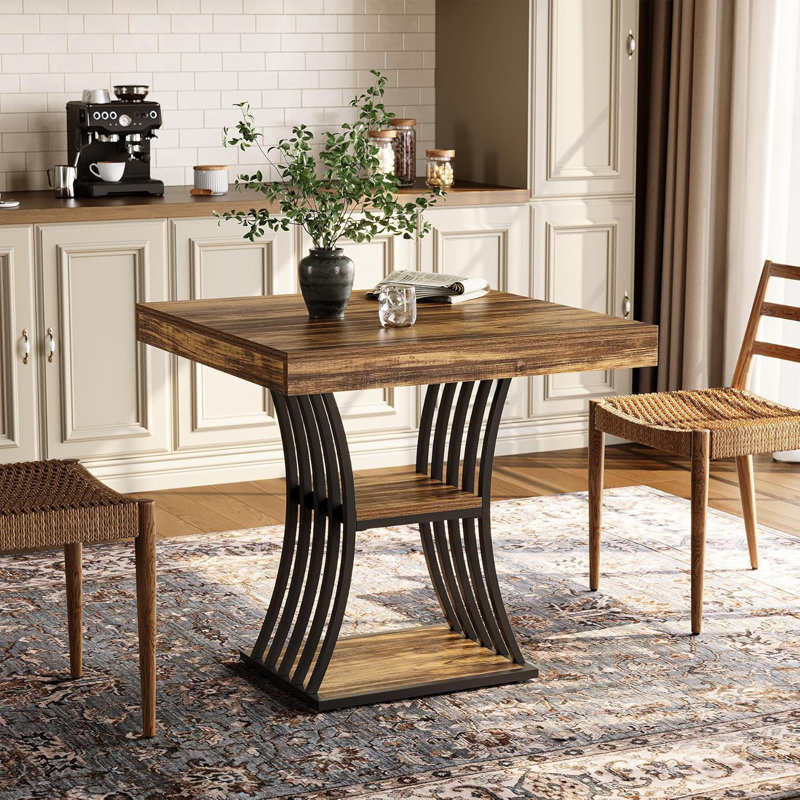Metal Base Dining Table