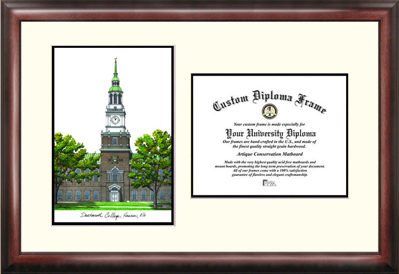 Cadre photo diplôme universitaire dartmouth college NCAA