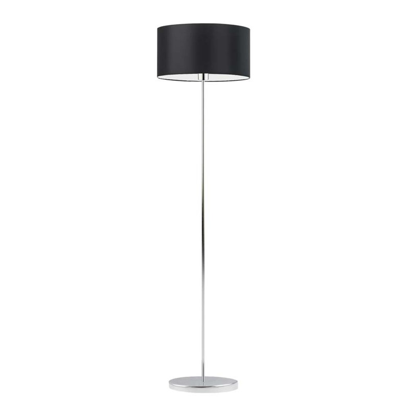 Askel 156 H cm Traditional Floor Lamp, Black, Chrome