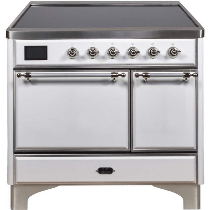 Majestic II 40" 3.82 cu.ft. Freestanding Electric with Convection Oven, White/Chrome