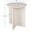 Javier Minimalist 17.75" Round Solid White Marble End Table, Geometric Cross Base Glossy Accent Side Table for Living Room & Bedroom-1868084879