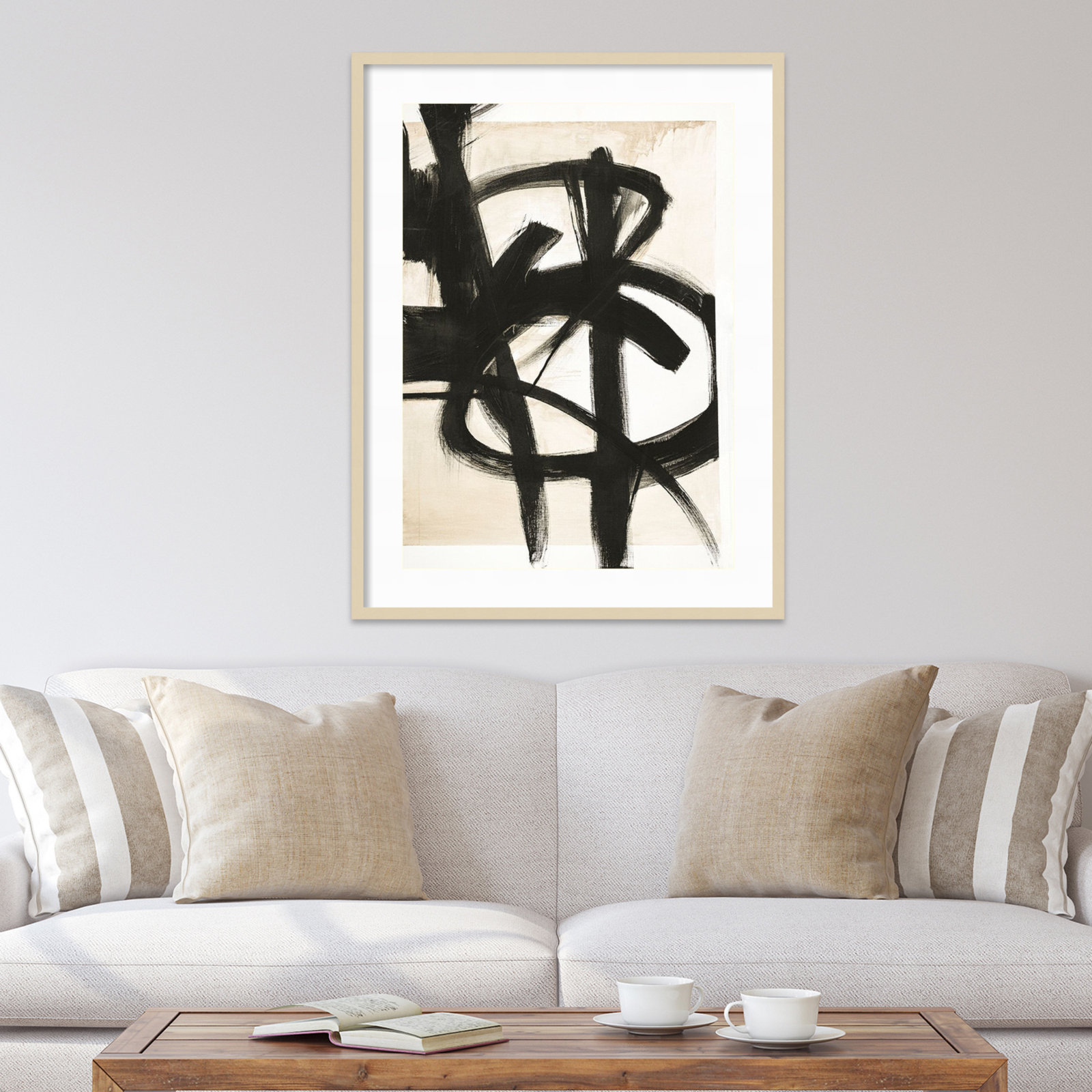 Graphical Shapes 7 Print, 19.12" H x 15.12" W x 0.88" D, Black Framed Paper