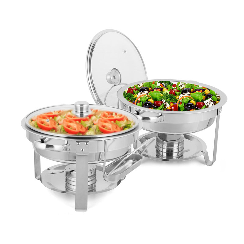 Stainless Steel 5 Quarts Round Chafing Dish