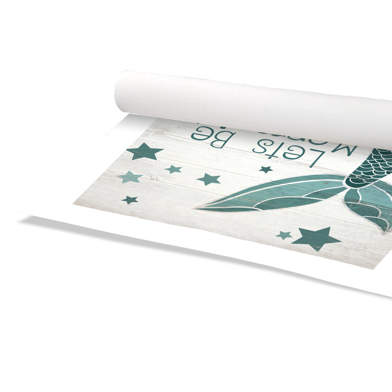 «Lets be mermaids Let's Be Mermaids», impression sur papier, H 16 po x l 16 po x P 1 po, Papier