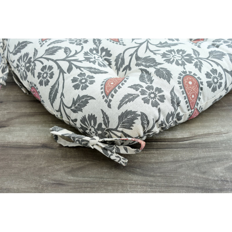 Coussin 2 pièces Eliathas Bungalow Rose, rouille