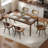 19''Modern Swivel Faux Leather Dining Chairs With Rattan Back-118783025-117542739
