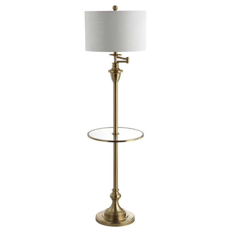 152.4cm Tray Table Floor Lamp, Brass Gold