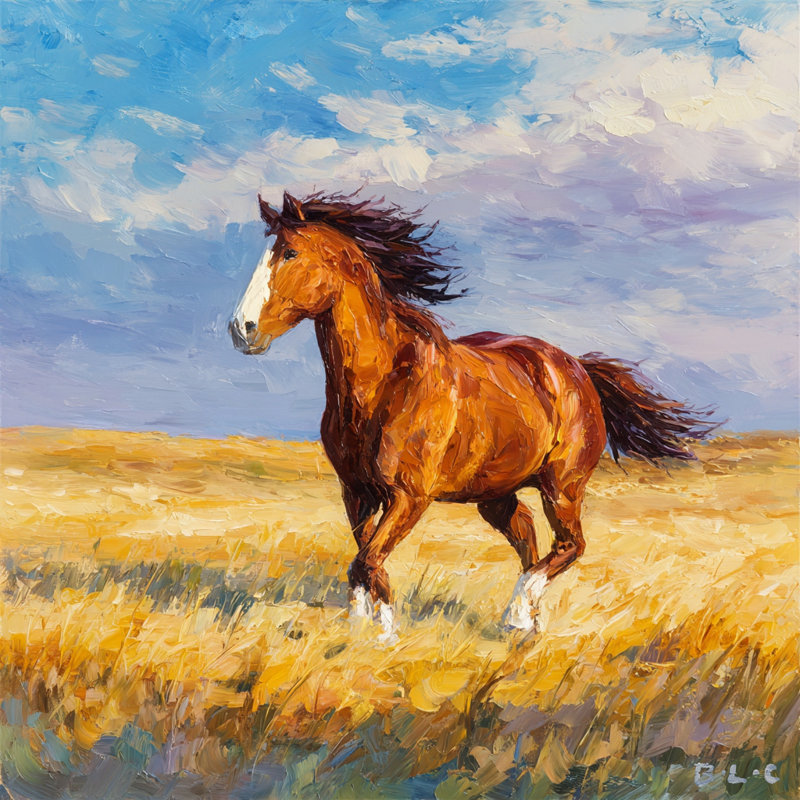 Art sauvage sur toile tendue Wild Spirit, H 12 po x l 12 po
