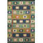 Tapis décoratif vert et bleu multicolore-2134238422