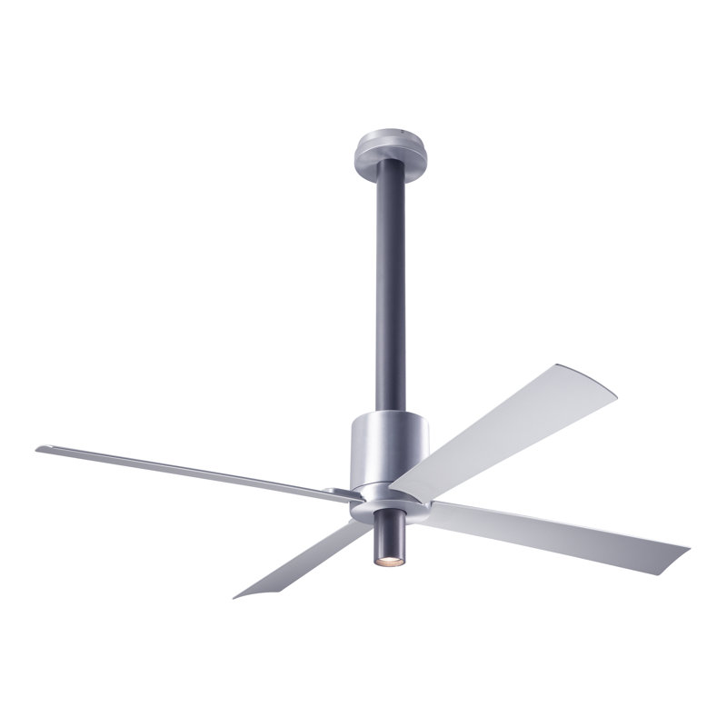 Pensi 52'' Ceiling Fan with Light Kit, White, Handheld Remote Control, Aluminum/Anthracite