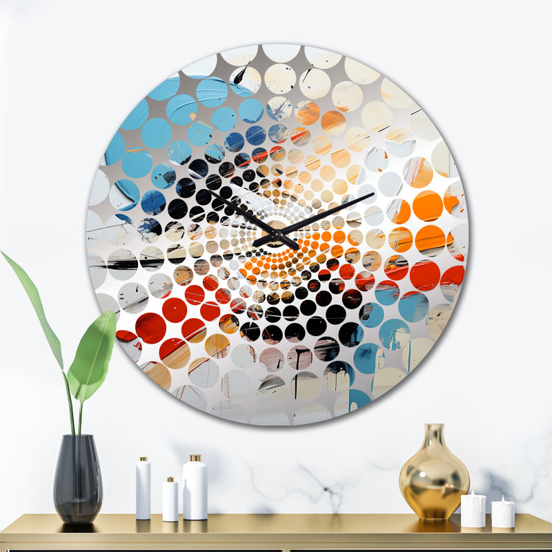Huntleys - Horloge murale peinture abstraite, Grand