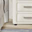 Table de chevet 3 tiroirs en velours-1678336555