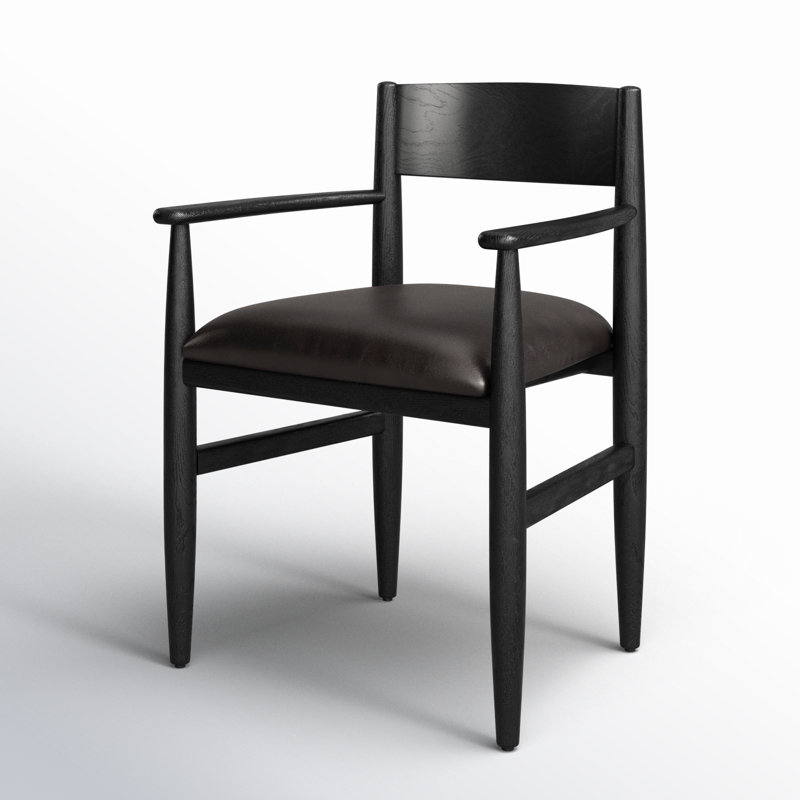 Harding Polyurethane Low Back Armchair in Black