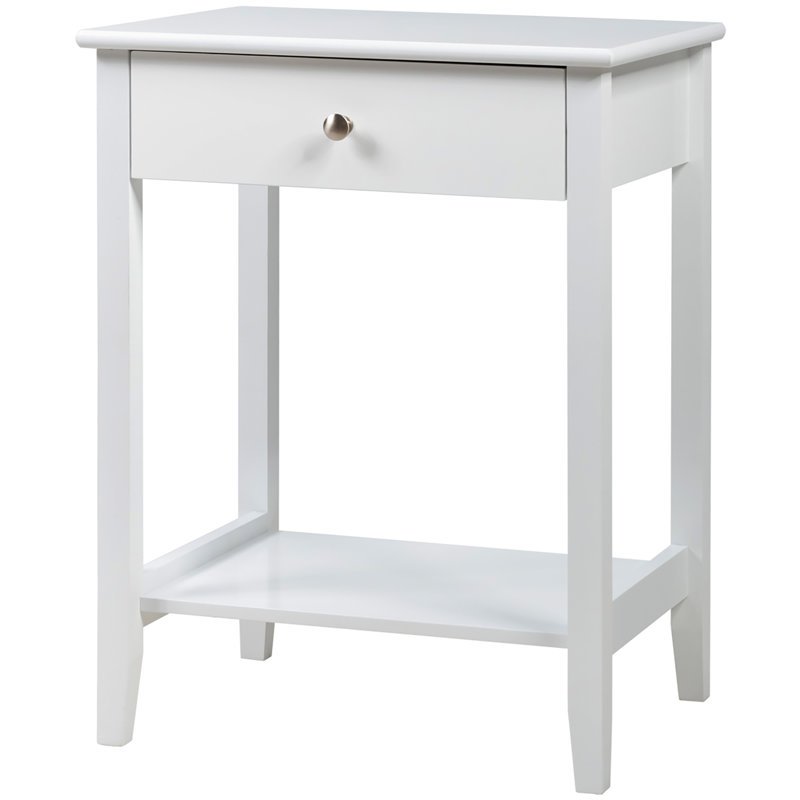 Table de chevet 1 tiroir Adris, Blanc