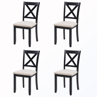 Ensemble de 4 chaises de salle à manger avec siège rembourré