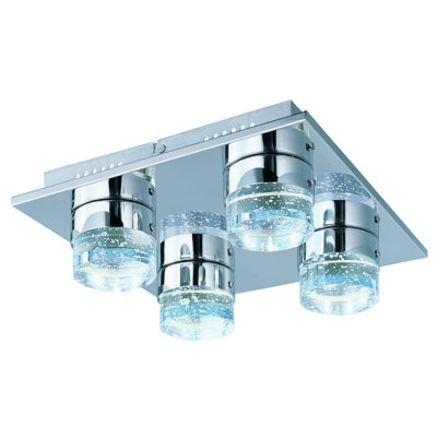 Plafonnier encastré cylindrique à DEL 13 po à 4 lumières Gesine