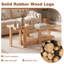 Ensemble de 2 tables basses gigognes en rotin Boho avec plateau en verre trempé naturel