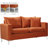 Naomi 58" Velvet Square Arm Loveseat-898004437