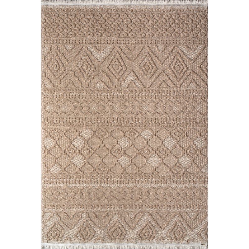 Tapis en coton Parvaneh, Rectangle 2 pi 7 po x 9 pi 9 po