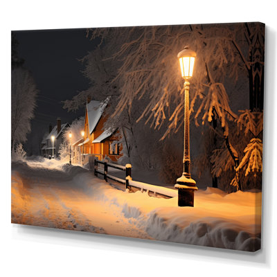 Monochromes d'hiver, rue charmante II, reproduction sur toile