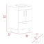 Othello Single Bathroom Vanity, Double Door Cabinet,  One Drawer-1556714052