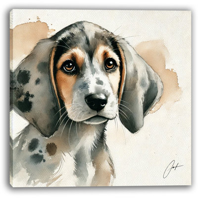 Art mural sur toile tendue, chiot doux