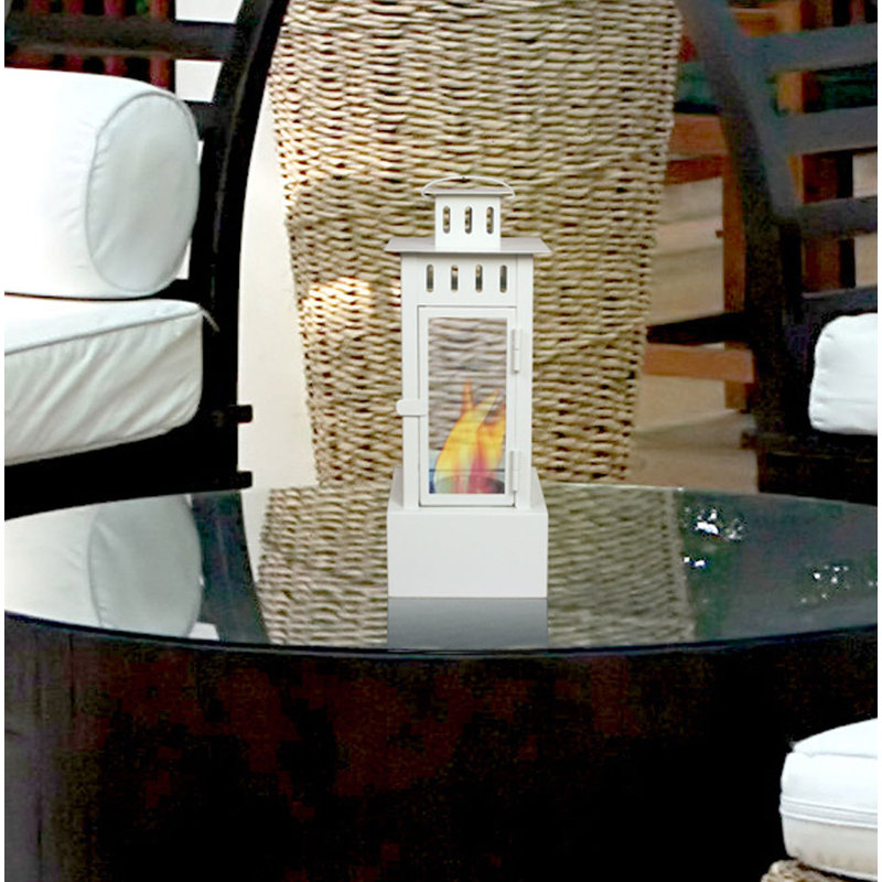 Fenham Metal Bio-Ethanol Outdoor Tabletop Fireplace, White