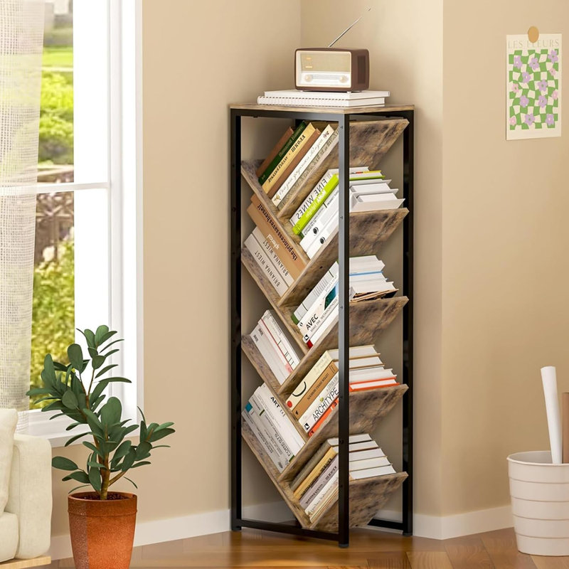 Tree Bookshelf - 9 Tier Floor Standing Tree Bookshelf for CDs/Movies/Books