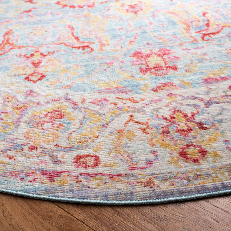 Chauncey Performance Oriental Rug, Round 6'