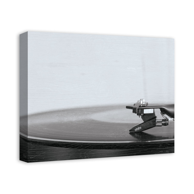 Joueur de disques sur toile, H 16 po x l 20 po x P 1,25 po
