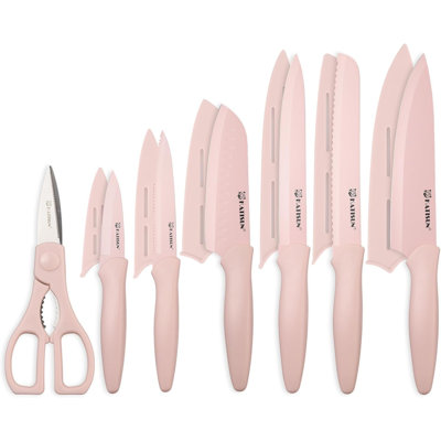 7 Piece Blue Titanium Coated Stainless Steel Boxed Knives Set