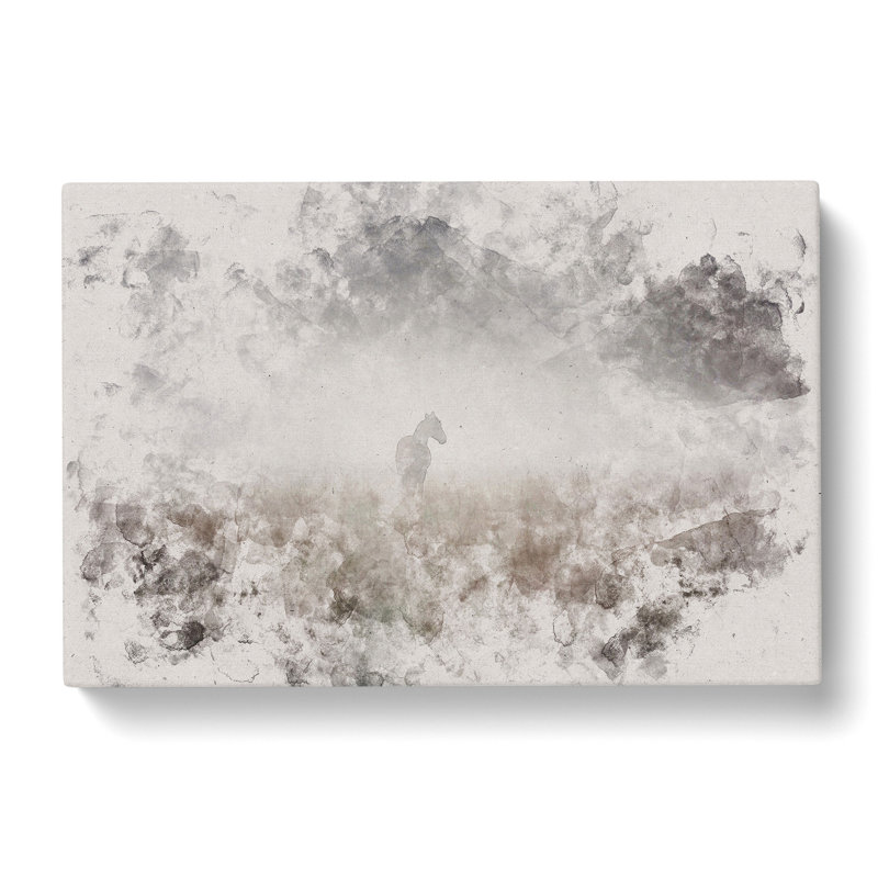 Horse In The Mist - Wrapped Canvas Print, 40cm H x 60cm W x 3cm D