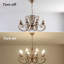Lustre en fer 8 lumières de style bougie Dirksen-1719922974