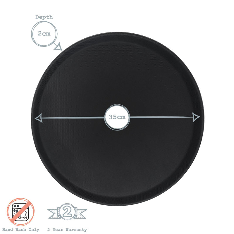 Argon Tableware Plastic Tray, 2cm H x 35cm W x 35cm L