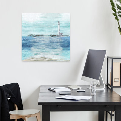 Phare de Tranquil Waters, art mural architecture côtière