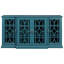 Meuble de rangement bleu turquoise de 63 po - Meuble télé et buffet, 6 tablettes ajustables, surface peinte élégante et pratique, grand espace de rangement.