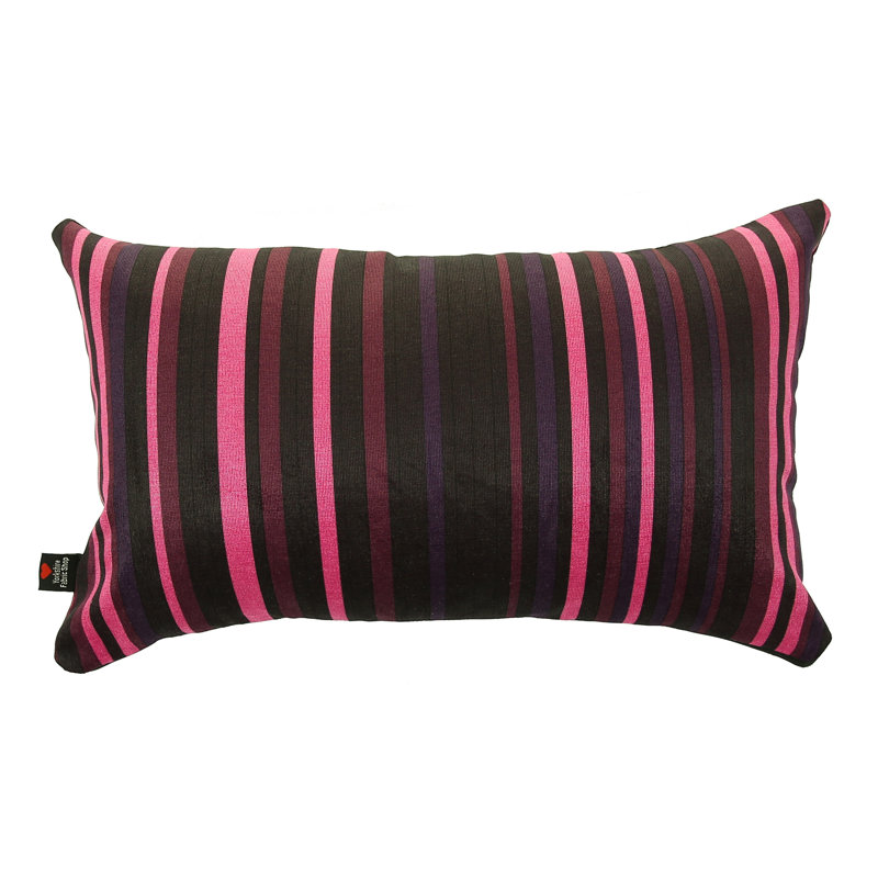 Alonzo Striped Rectangular Throw Cushion, Pink