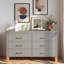 Commode double 6 tiroirs en bois robuste-1367436720