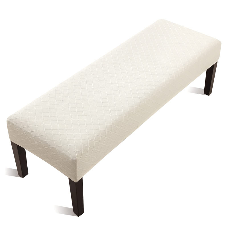 Housse pour repose-pieds, Mélange de polyester beige