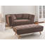 Sofa 2 Seater HABO Fabric Dark Brown
