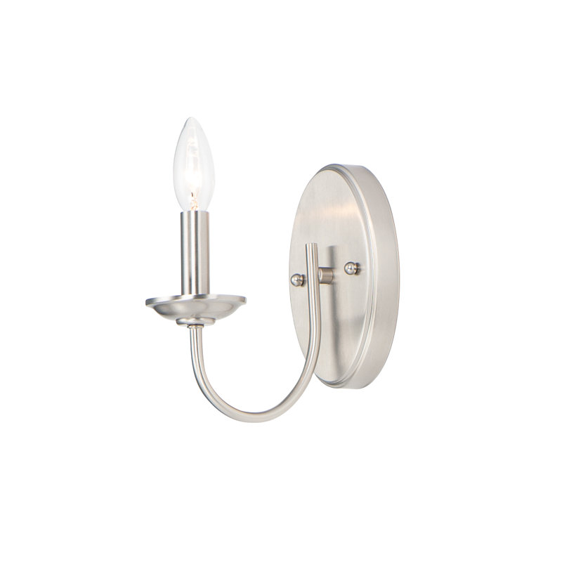 Ashunta Candle Wall Light, Satin Nickel