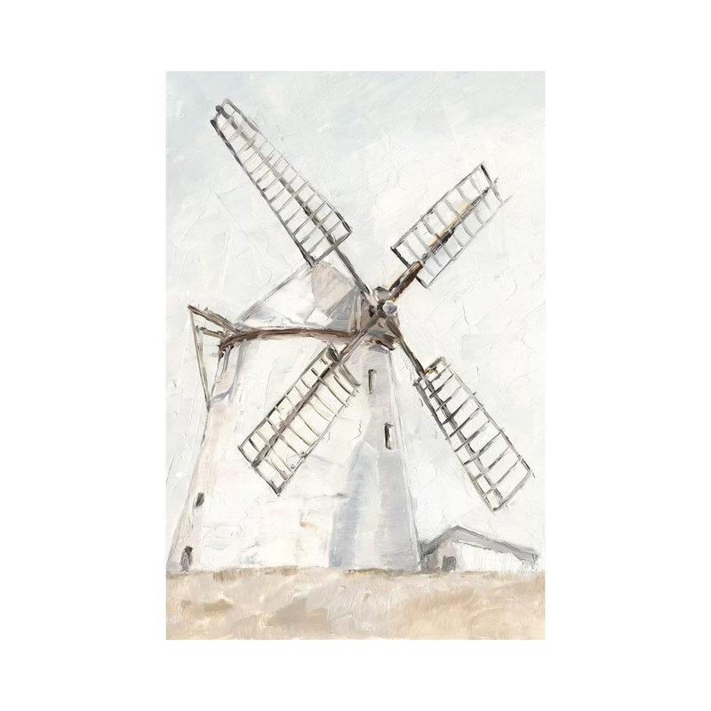 «European Windmill II» par Ethan Harper - reproduction d'art, Pas de tapis, Toile tendue, H 48 po x l 32 po x P 1,5 po