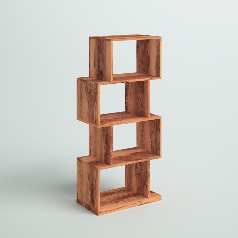 Bibliothèque en bois massif H 47,5 "x l 21,5" Essense, Brun