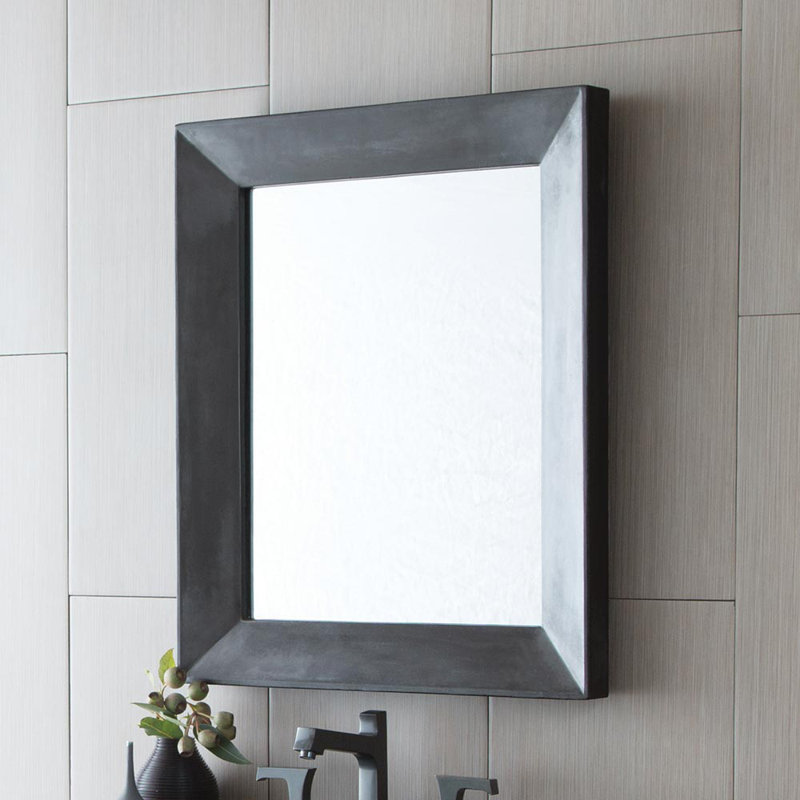 Portola Modern & Contemporary Beveled Bathroom / Vanity Mirror, 26" x 22", Slate