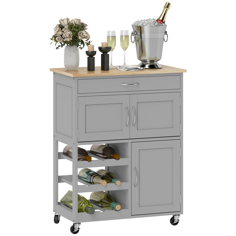 Solid Wood Kitchen Cart